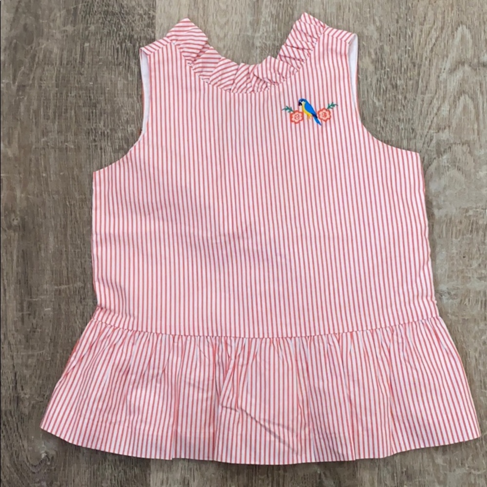 New Janie and Jack Stripe Parrot Blouse size 4